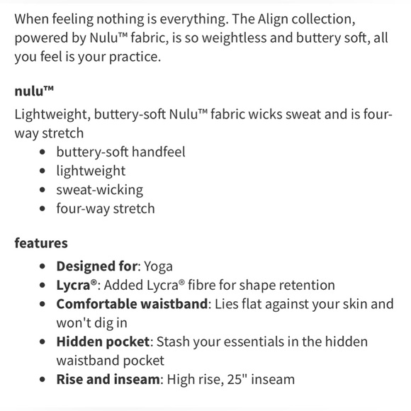 RARE Lululemon Align High-Rise Pant 25"
Green Twill light color - Picture 11 of 11